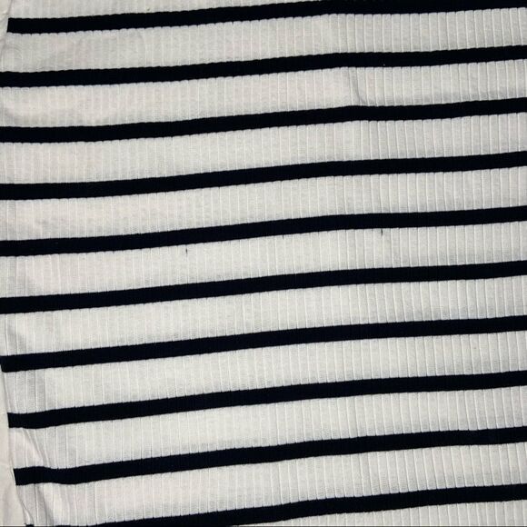 Sz XS Banana Republic White Striped Ribbed Dress - Picture 7 of 9